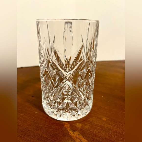 Handcrafted Scalloped Handle Heavy Cut Lead Crystal Beer Mug.  2 Available - Picture 3 of 6